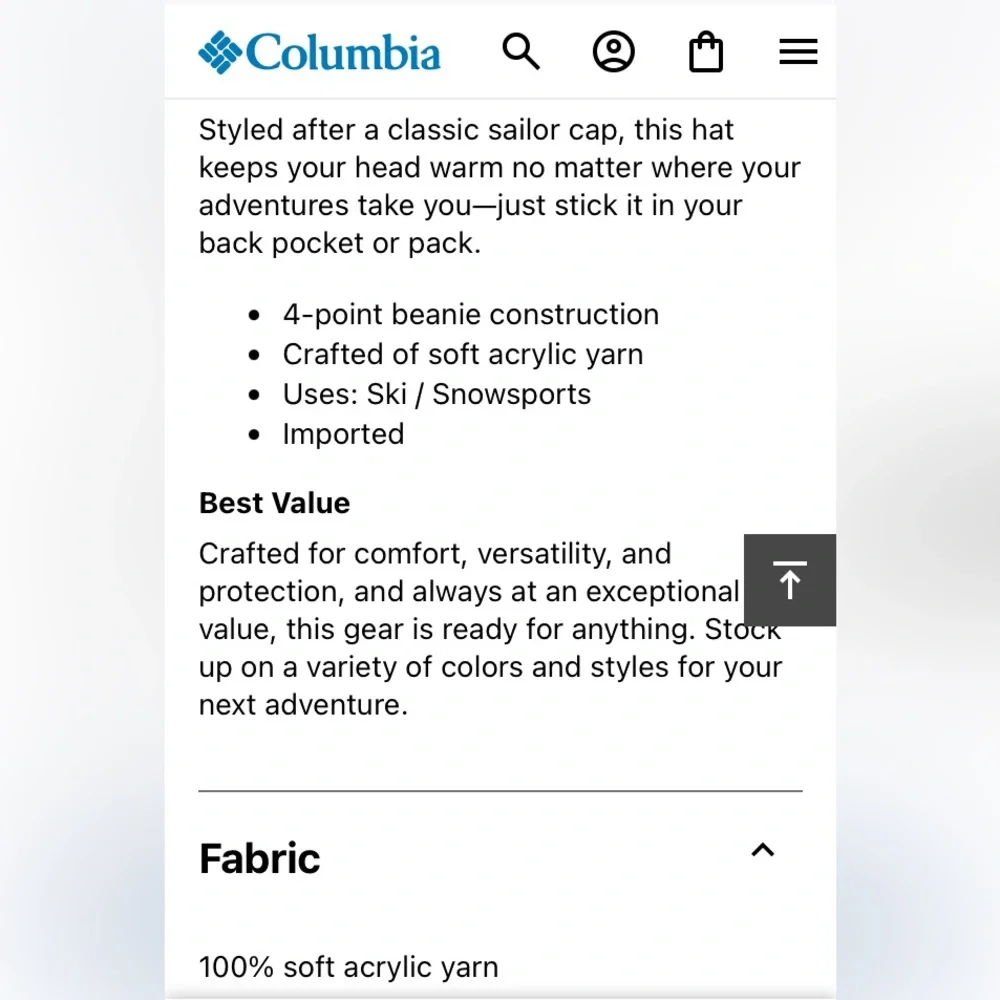 NEW Columbia Whirlibird Beanie - Cirrus Grey - Picture 4 of 5